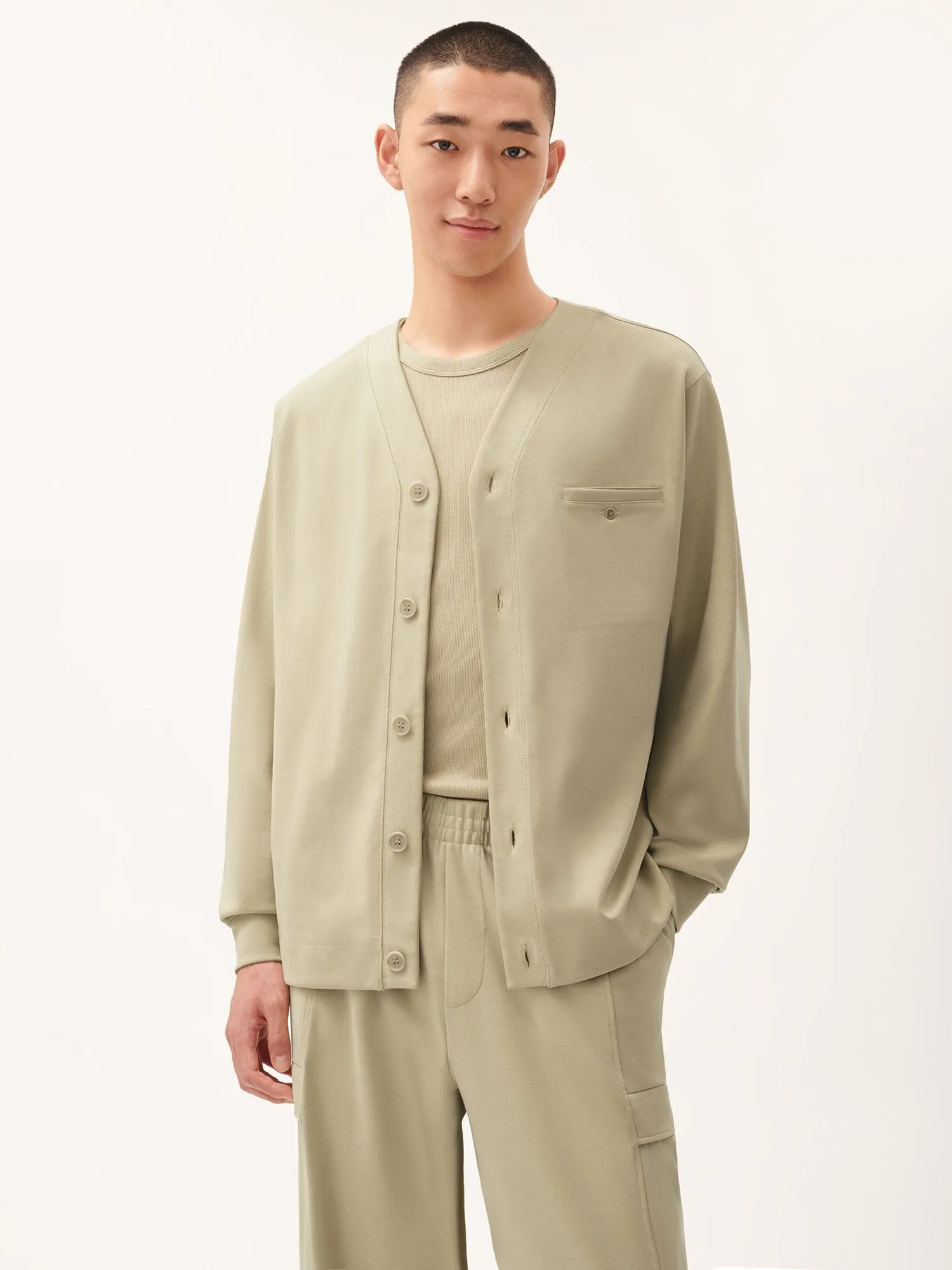 Mens DNA Double Jersey Liner Jacket—maitake beige