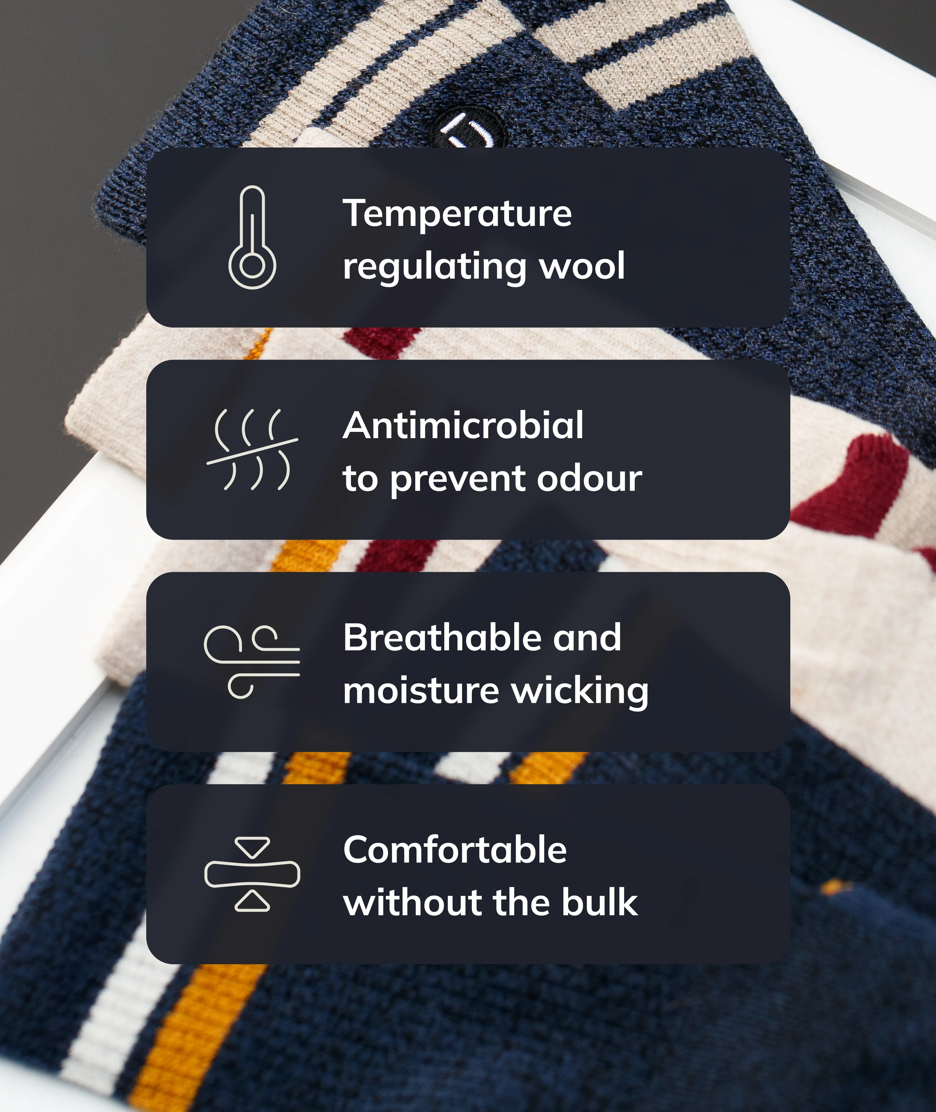 Merino Crew Socks Slate
