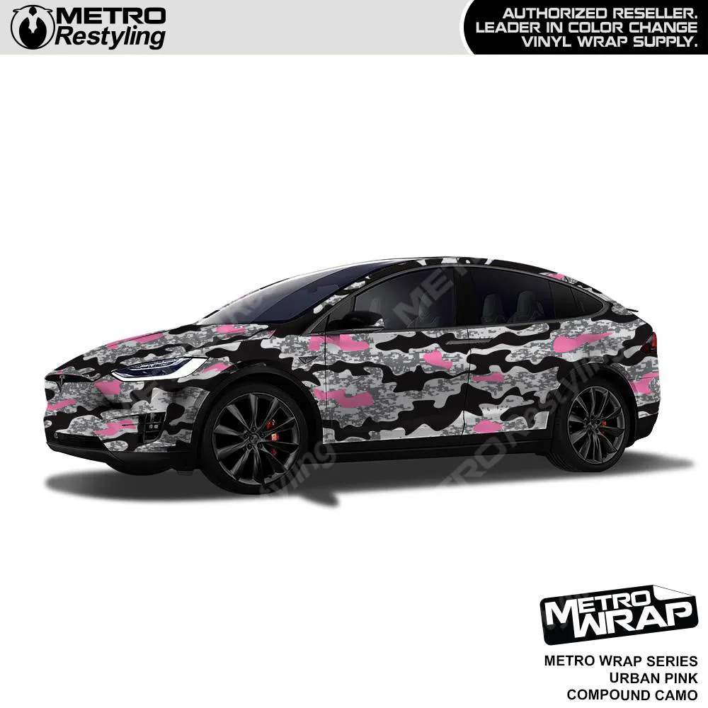 Metro Wrap Compound Pink Urban Camouflage Vinyl Film