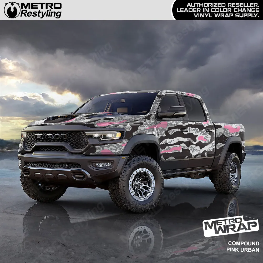 Metro Wrap Compound Pink Urban Camouflage Vinyl Film