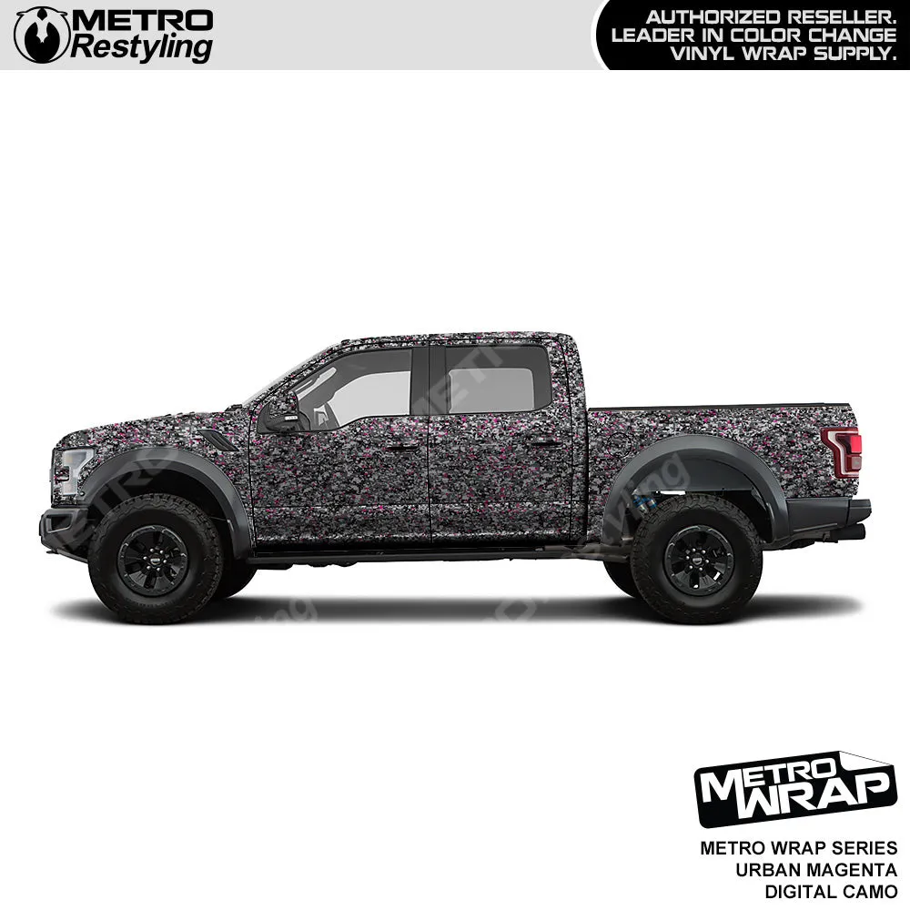 Metro Wrap Digital Urban Magenta Camouflage Vinyl Film