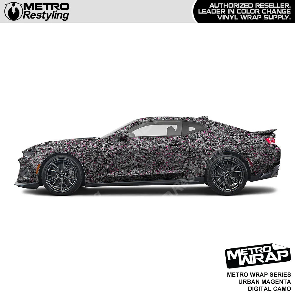 Metro Wrap Digital Urban Magenta Camouflage Vinyl Film
