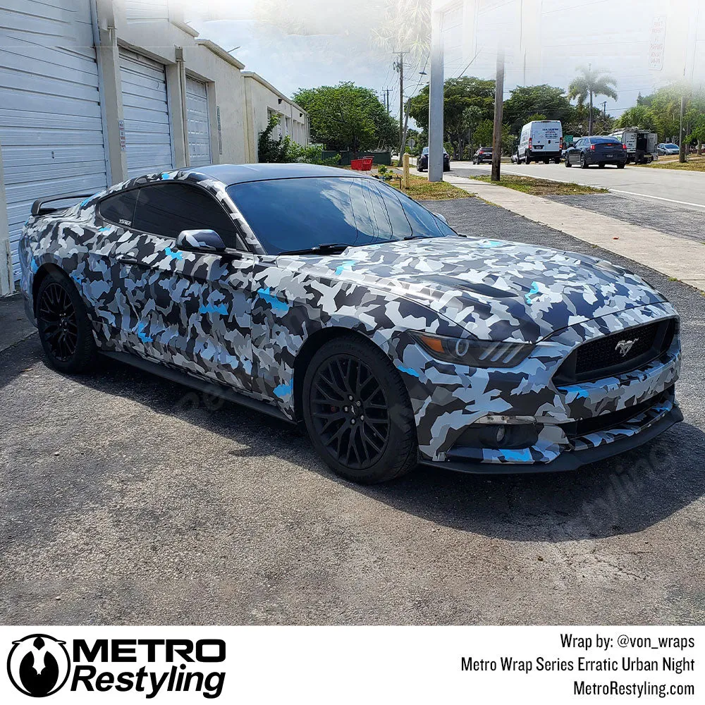 Metro Wrap Erratic Urban Night Camouflage Vinyl Film