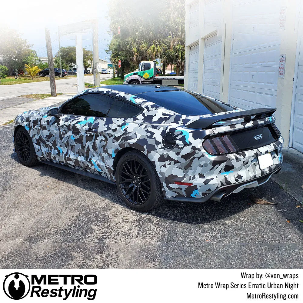 Metro Wrap Erratic Urban Night Camouflage Vinyl Film