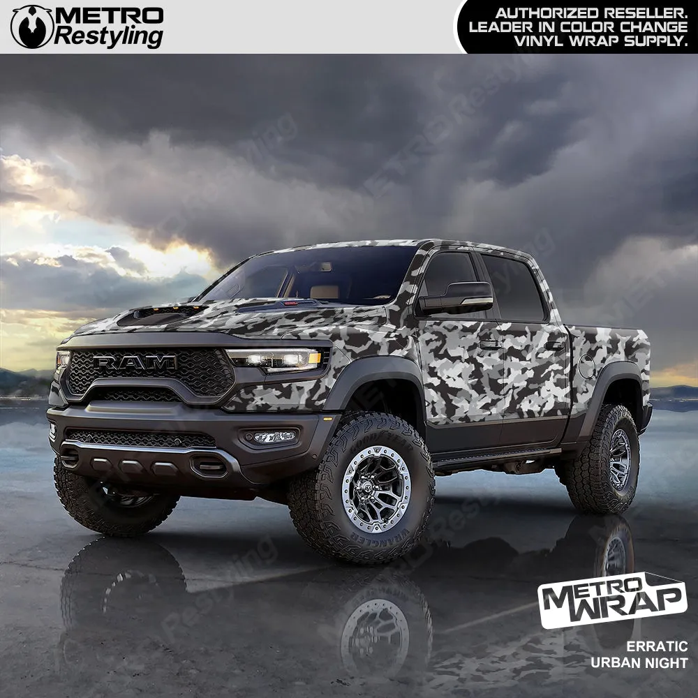 Metro Wrap Erratic Urban Night Camouflage Vinyl Film