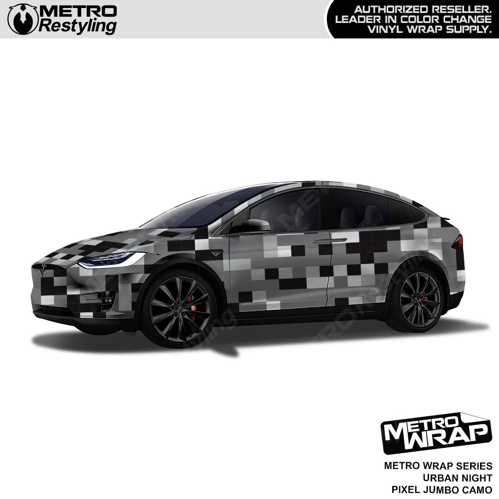 Metro Wrap Jumbo Pixel Urban Night Camouflage Vinyl Film