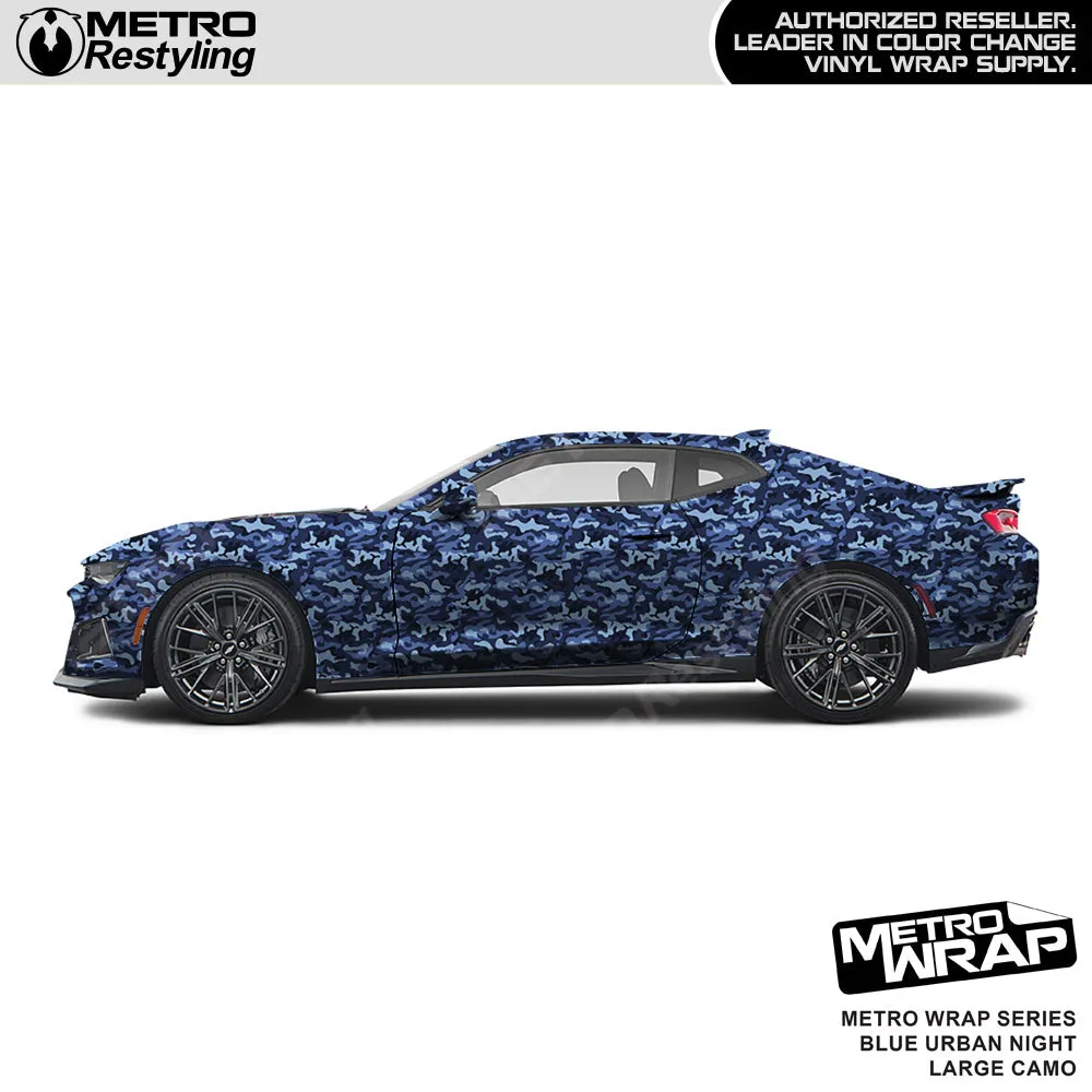 Metro Wrap Large Classic Blue Urban Night Camouflage Vinyl Film