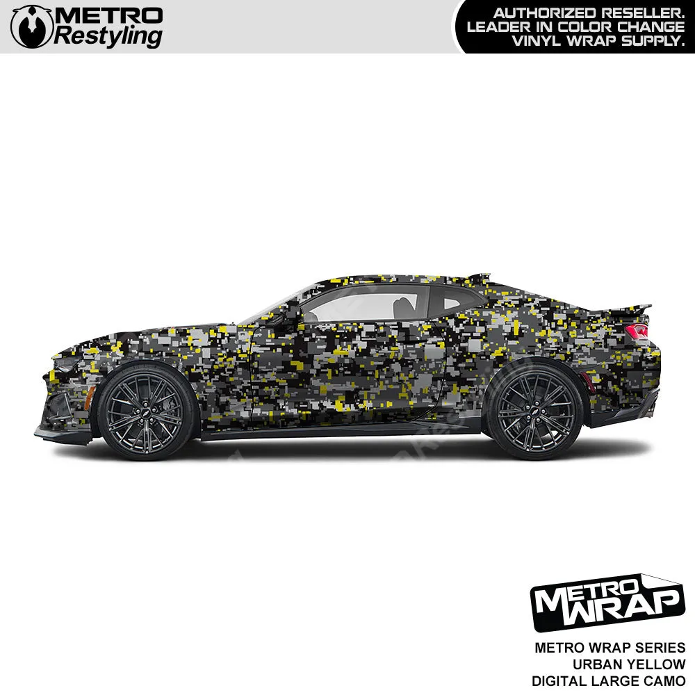 Metro Wrap Large Digital Urban Yellow Camouflage Vinyl Film