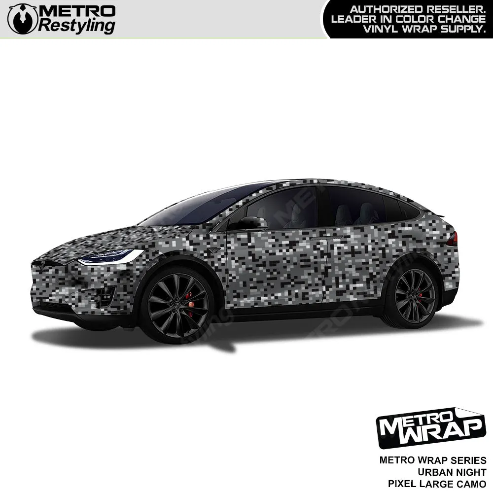 Metro Wrap Large Pixel Urban Night Camouflage Vinyl Film