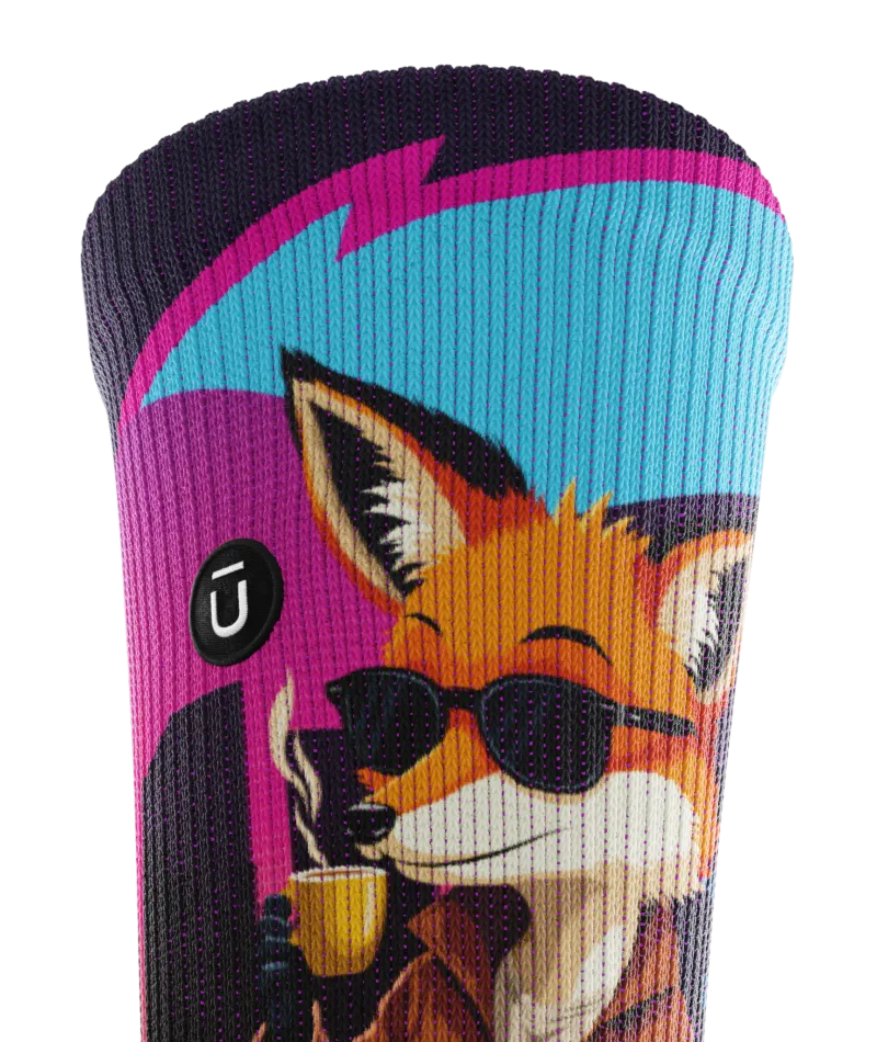 Midnight Fox Crew Socks