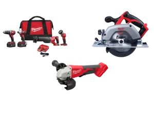 Milwaukee 2696-24B M18 18V 4 Tool Cordless Combo Kit w/ Cirular Saw and Grinder