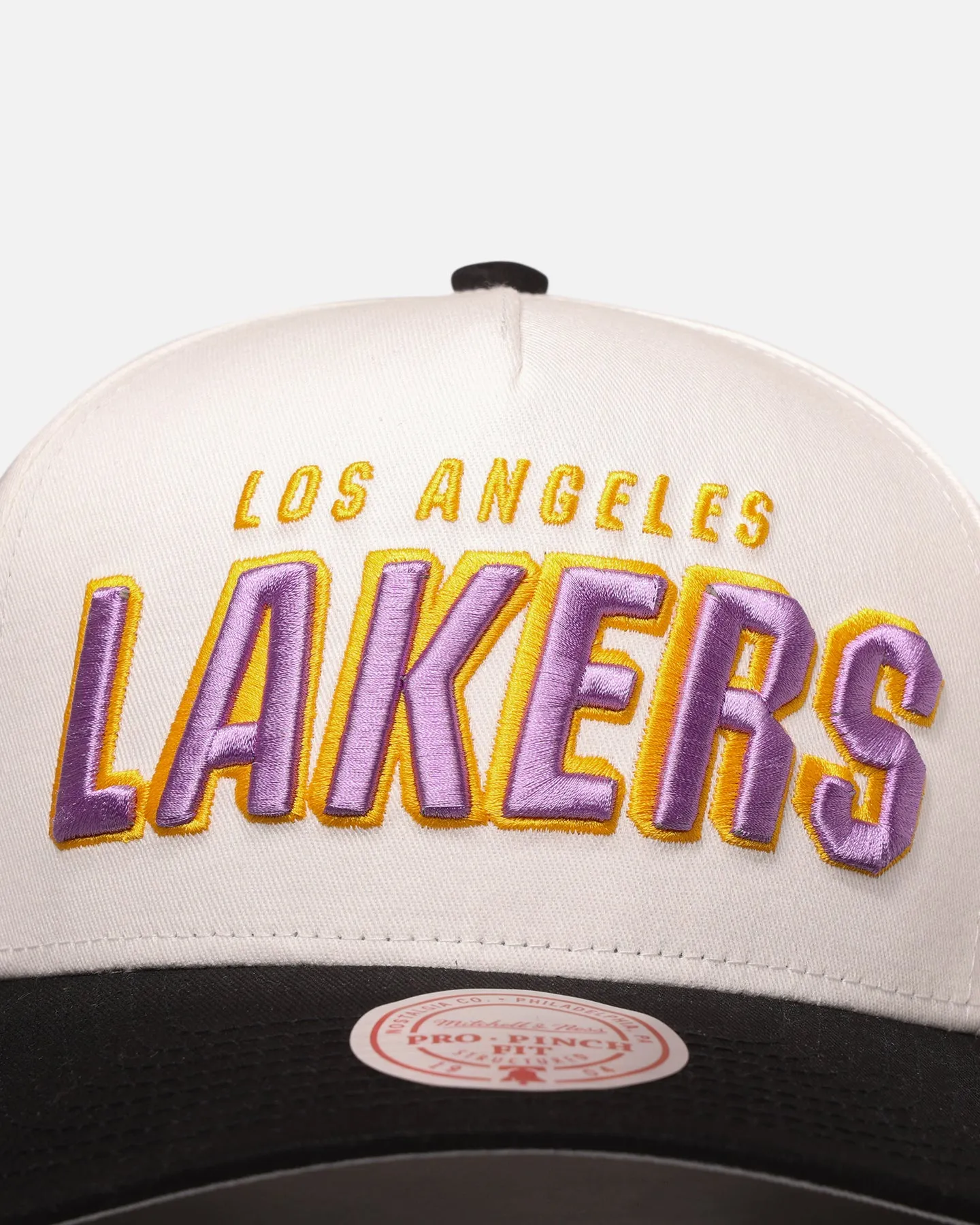 Mitchell & Ness Los Angeles Lakers 'Draft Day' Pro Pinch Snapback White/Black
