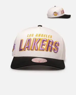 Mitchell & Ness Los Angeles Lakers 'Draft Day' Pro Pinch Snapback White/Black