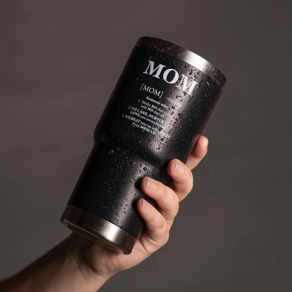 Mom Defined 20oz Tumbler - Black