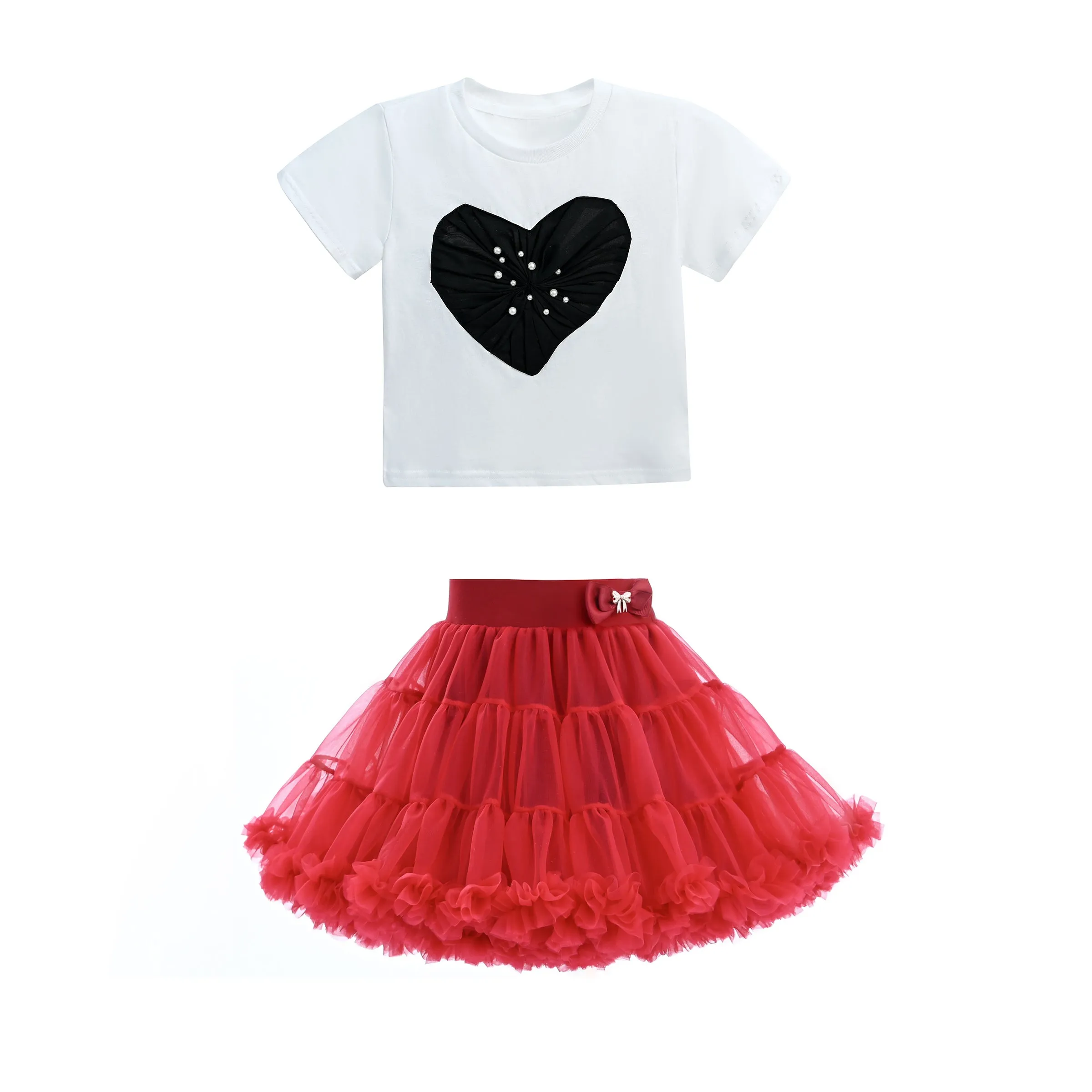 Multicolor Avalon Heart Skirt Outfit