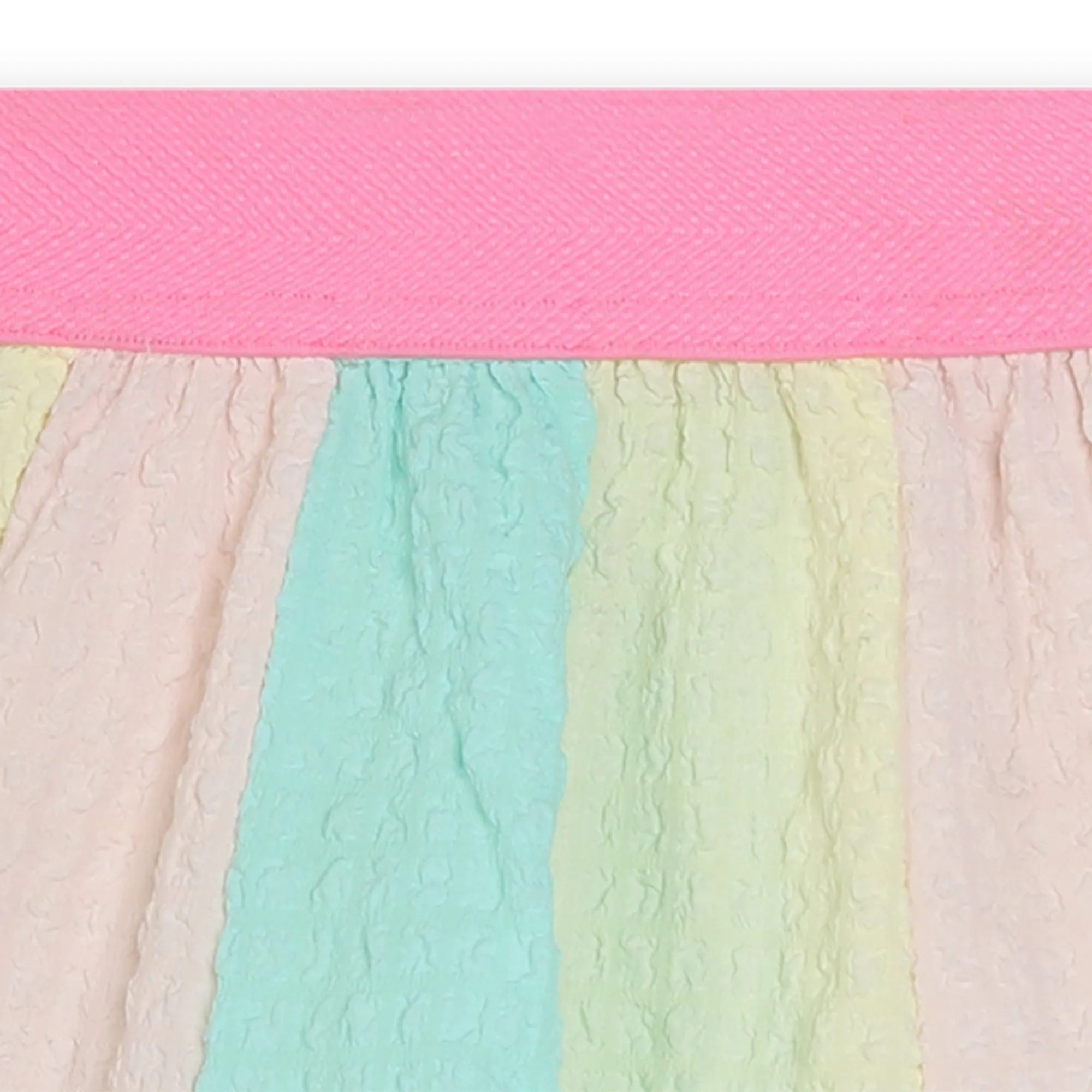 Multicolor Striped Seersucker Skirt