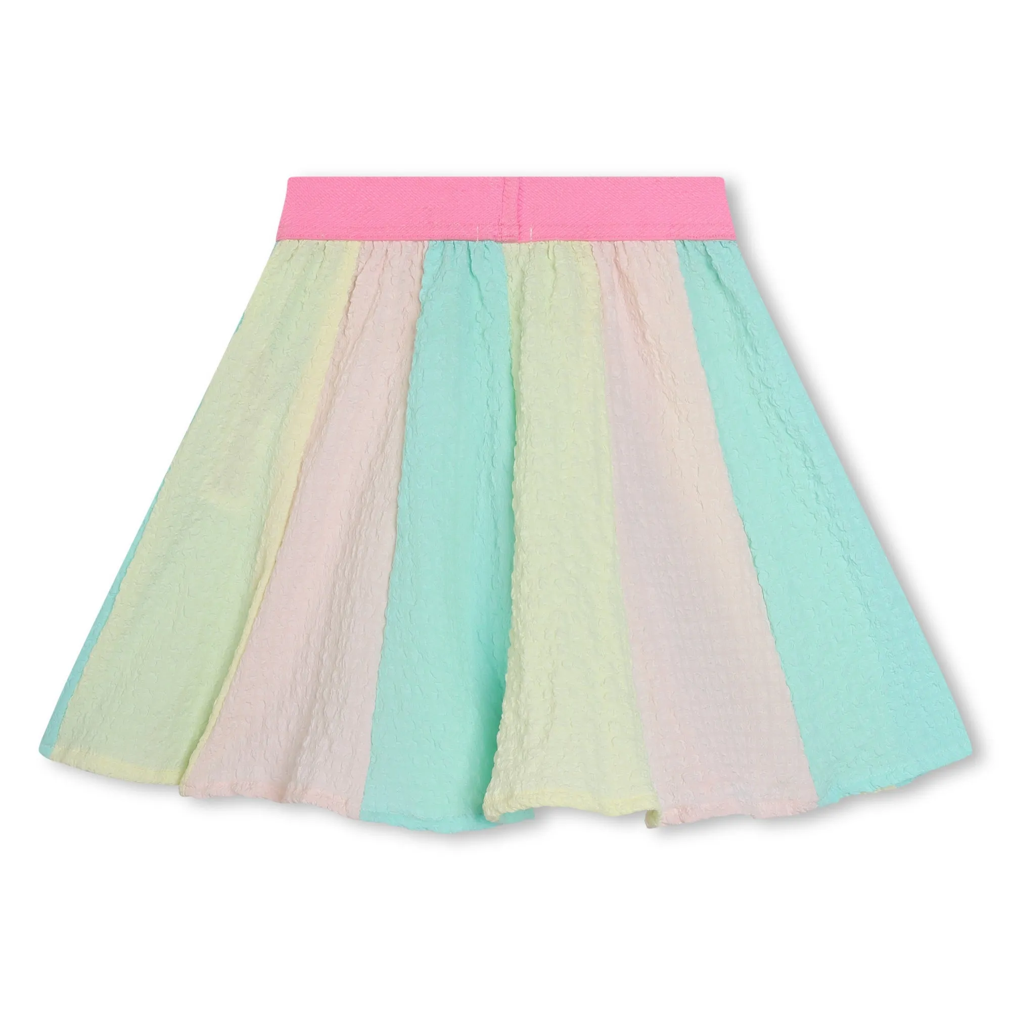 Multicolor Striped Seersucker Skirt