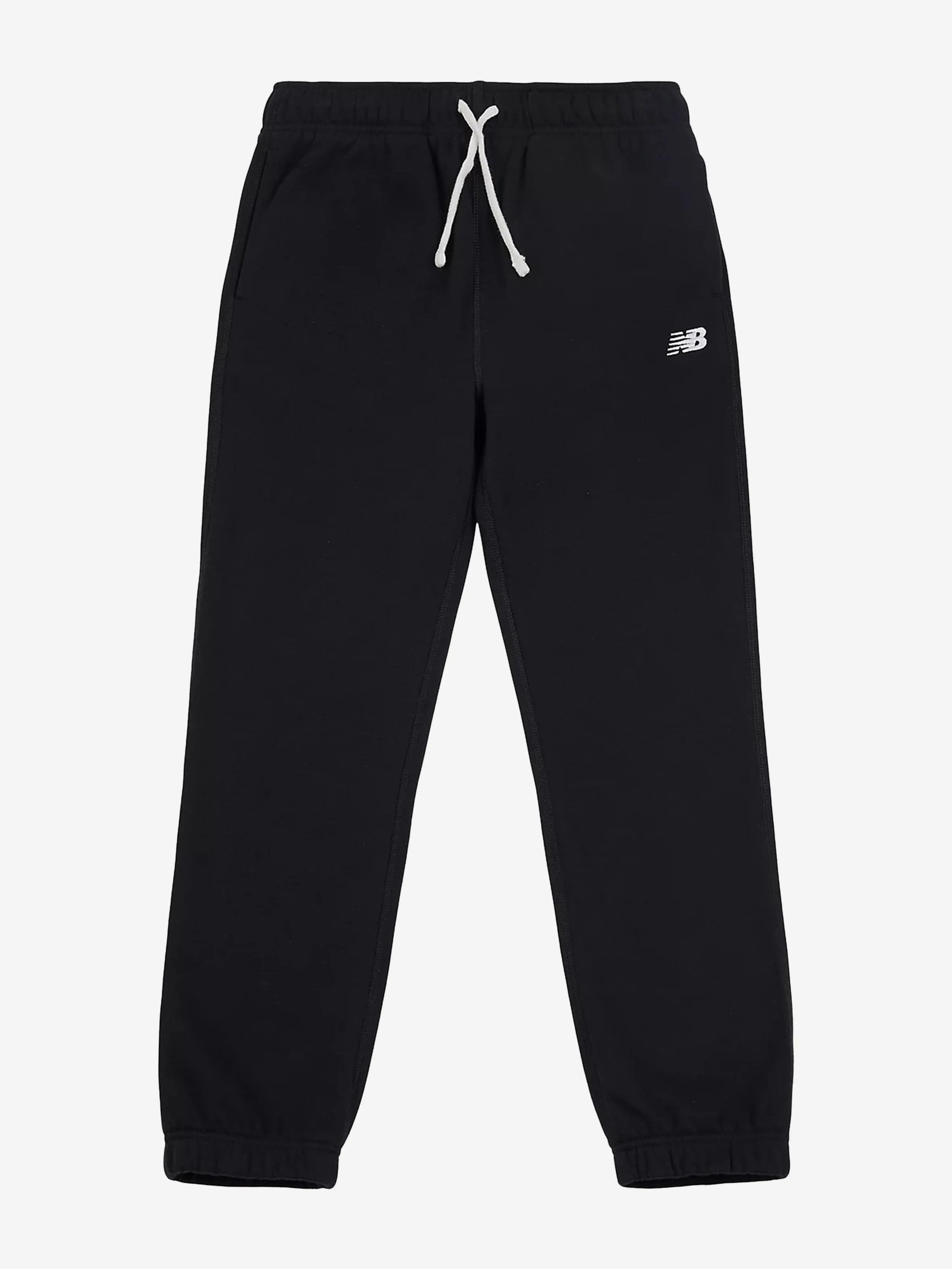 New Balance Boys French Terry Small Logo Joggers in Black