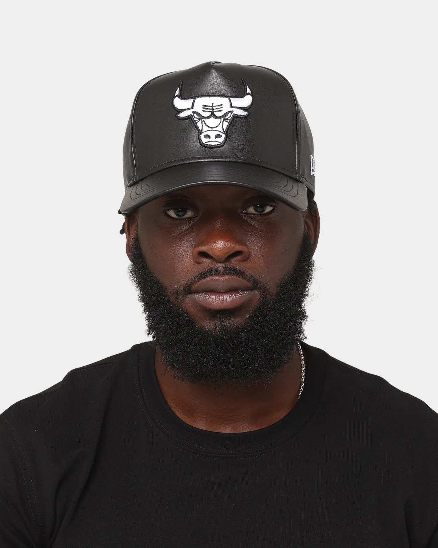 New Era Chicago Bulls 'PU Leather' 9FORTY K-Frame Strapback Black/White