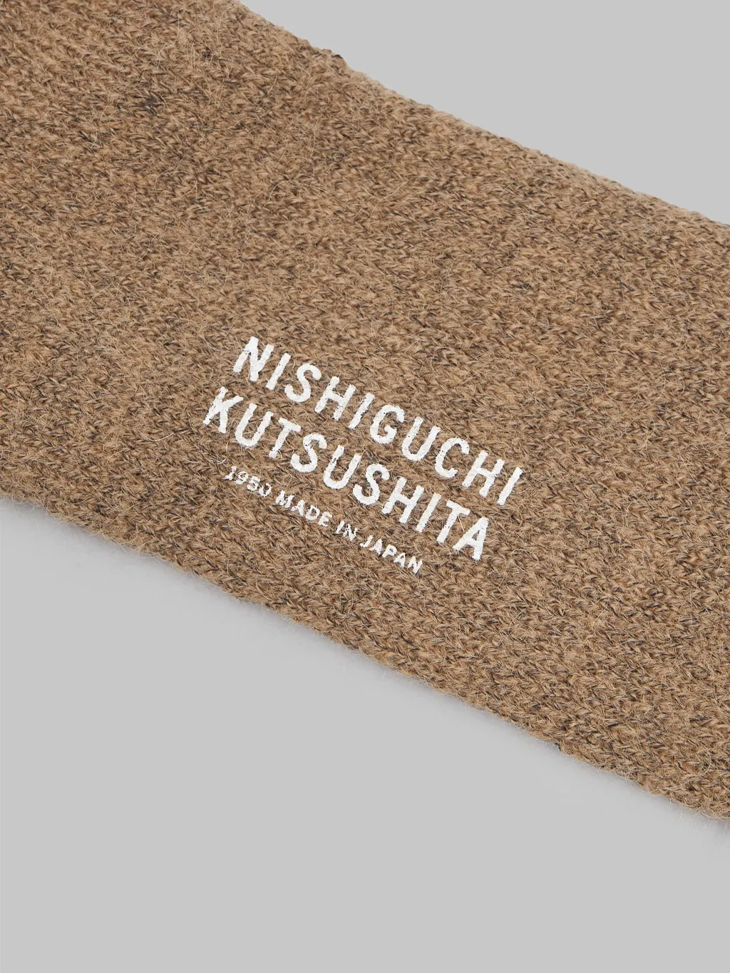 Nishiguchi Kutsushita Mohair Wool Pile Socks Navy