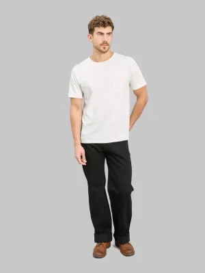ONI Denim 200-CCD-BKBK Crushed Concrete Denim Black x Black 15oz Kabuki Wide Straight Jeans