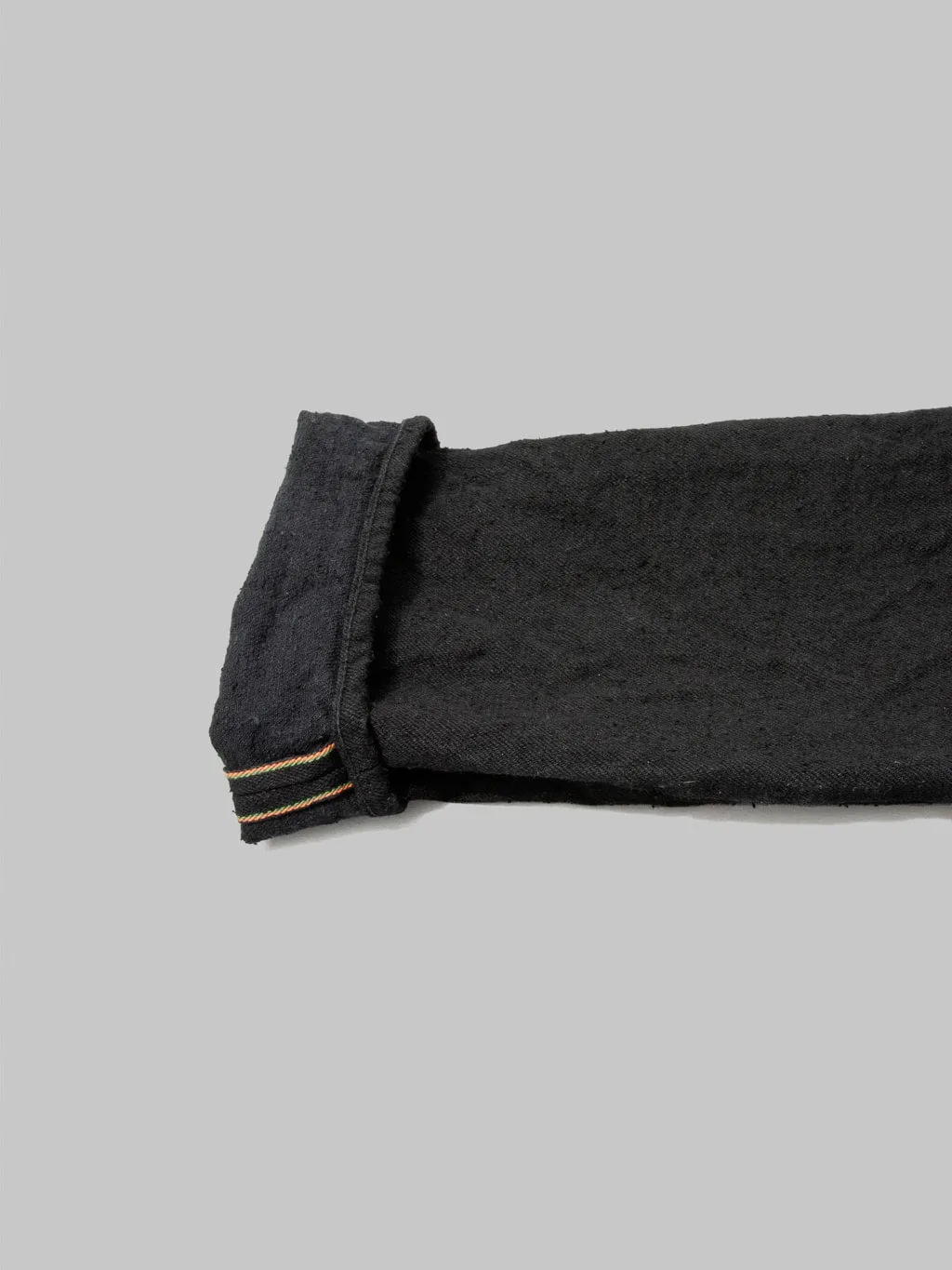 ONI Denim 200-CCD-BKBK Crushed Concrete Denim Black x Black 15oz Kabuki Wide Straight Jeans