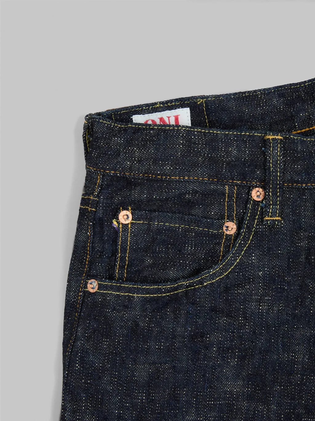 ONI Denim 595 Kasuri 17oz Retro Style Loose Straight Jeans