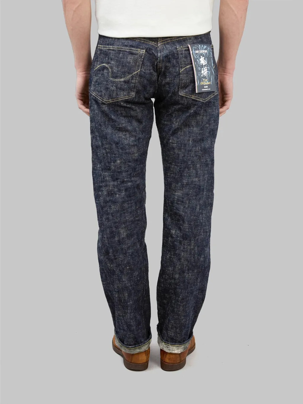 ONI Denim 595 Kasuri 17oz Retro Style Loose Straight Jeans