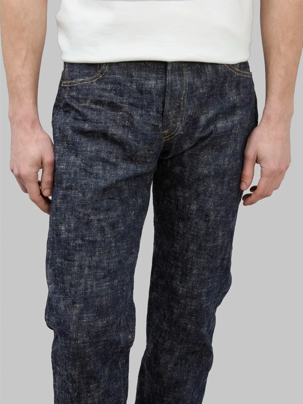 ONI Denim 595 Kasuri 17oz Retro Style Loose Straight Jeans