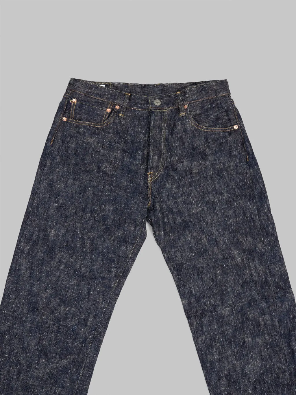 ONI Denim 595 Kasuri 17oz Retro Style Loose Straight Jeans