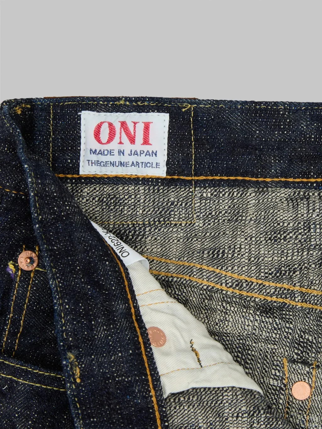 ONI Denim 595 Kasuri 17oz Retro Style Loose Straight Jeans