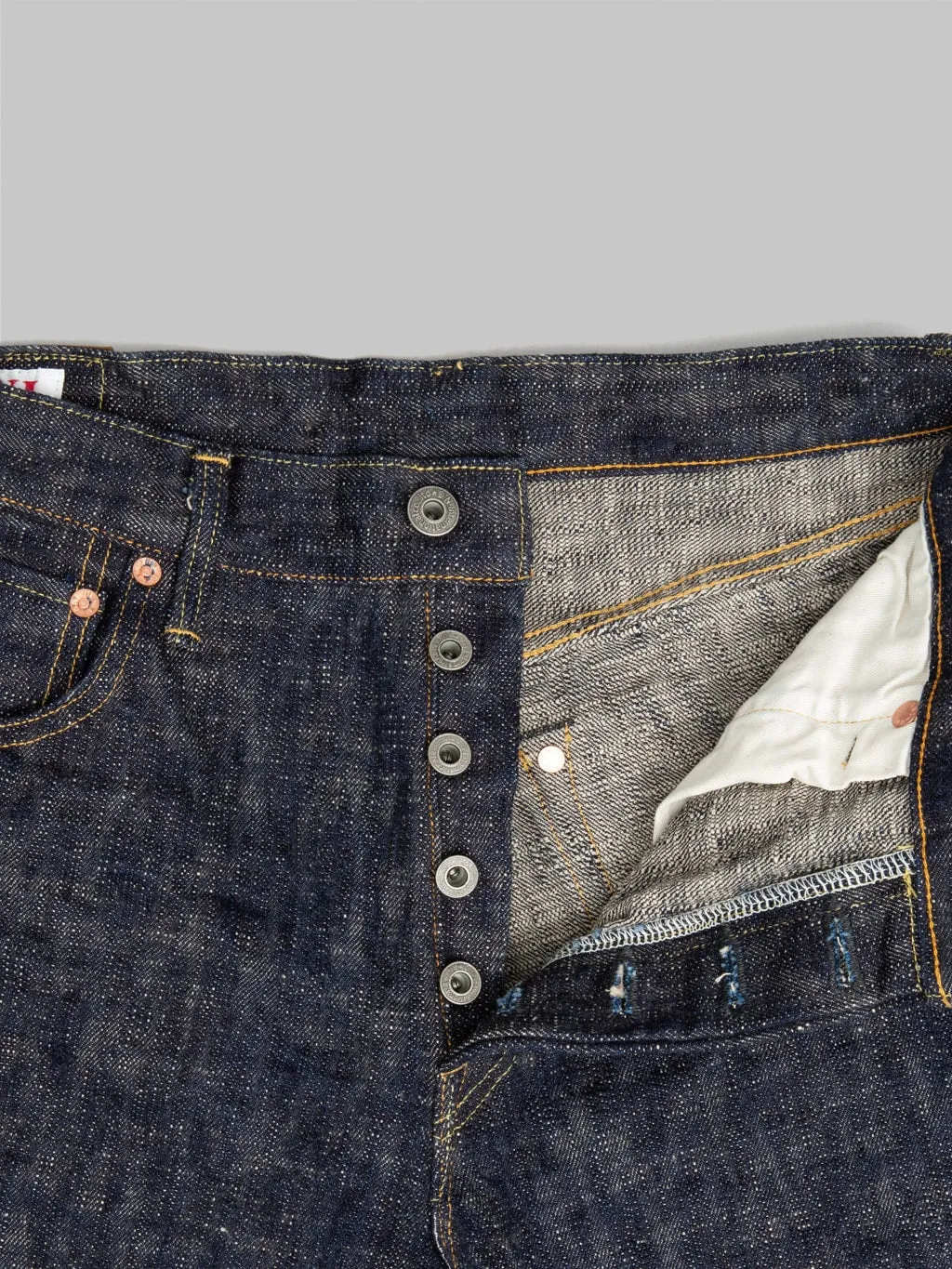 ONI Denim 595 Kasuri 17oz Retro Style Loose Straight Jeans
