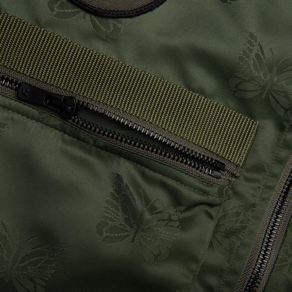 Papillon Jacquard Sateen Radio Vest - Olive