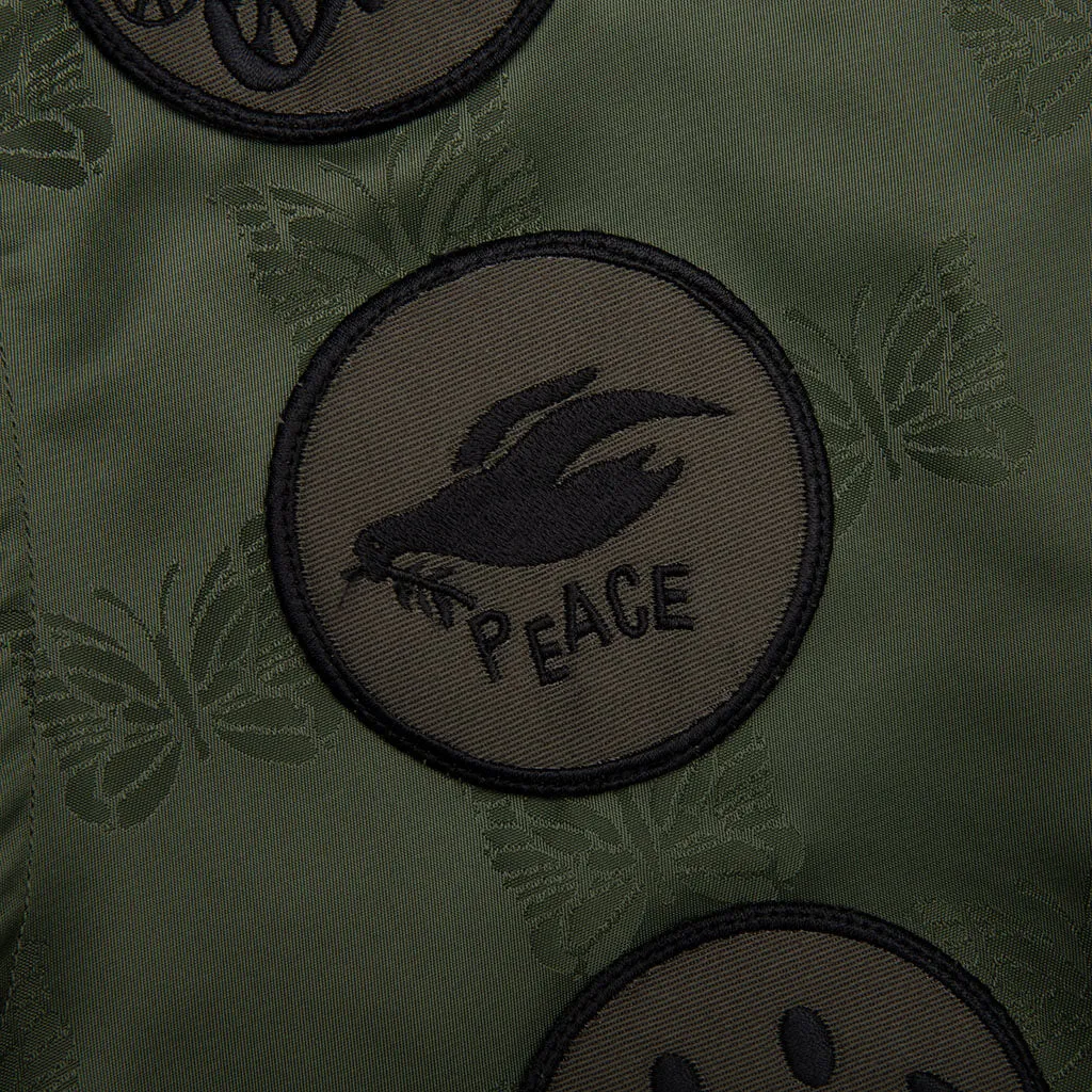 Papillon Jacquard Sateen Radio Vest - Olive