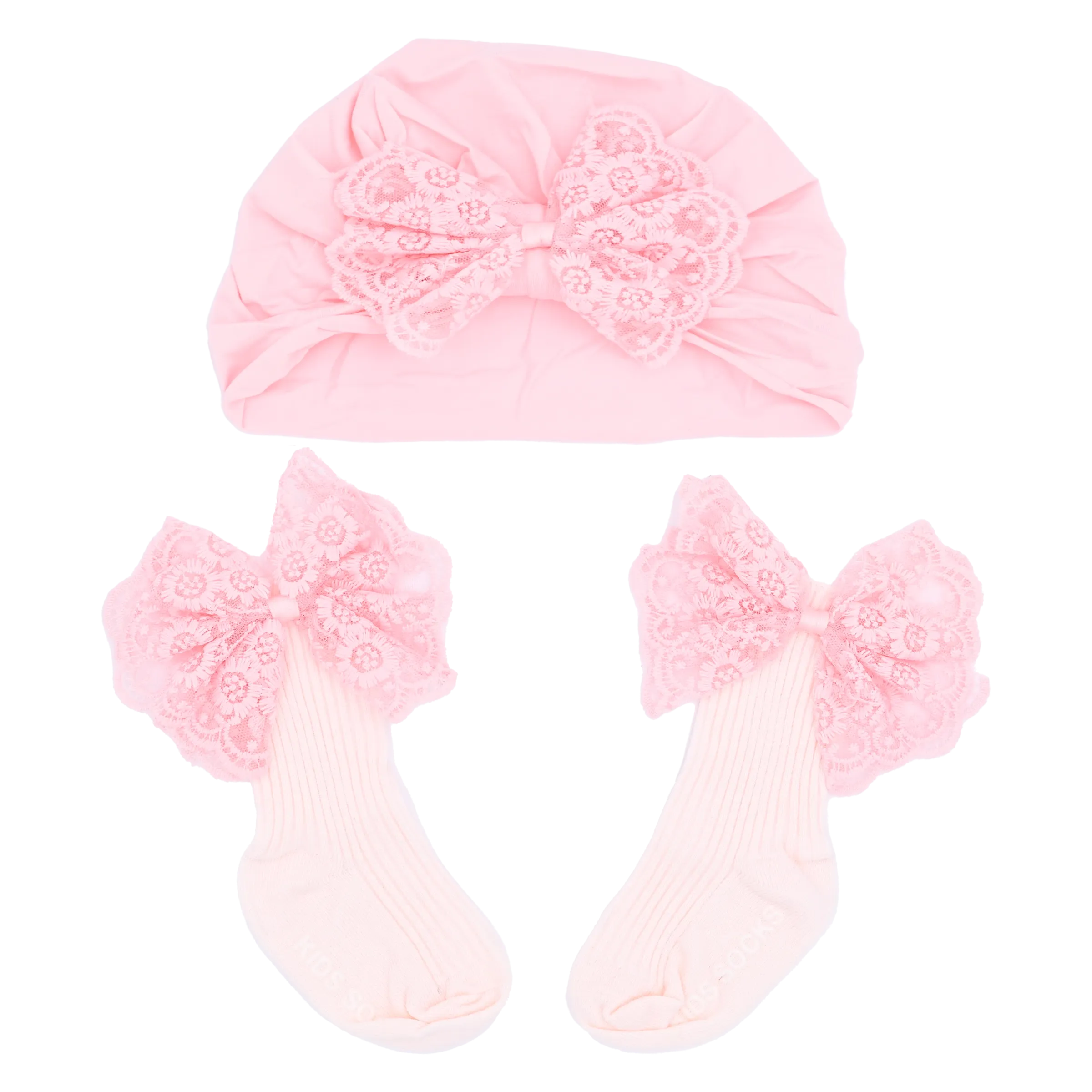 Pink Lace Bow Gift Set