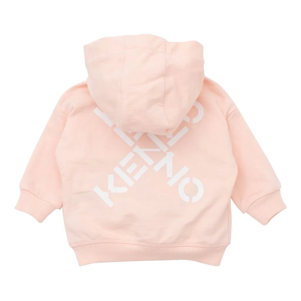 Pink X Logo Zip Sweatshirt