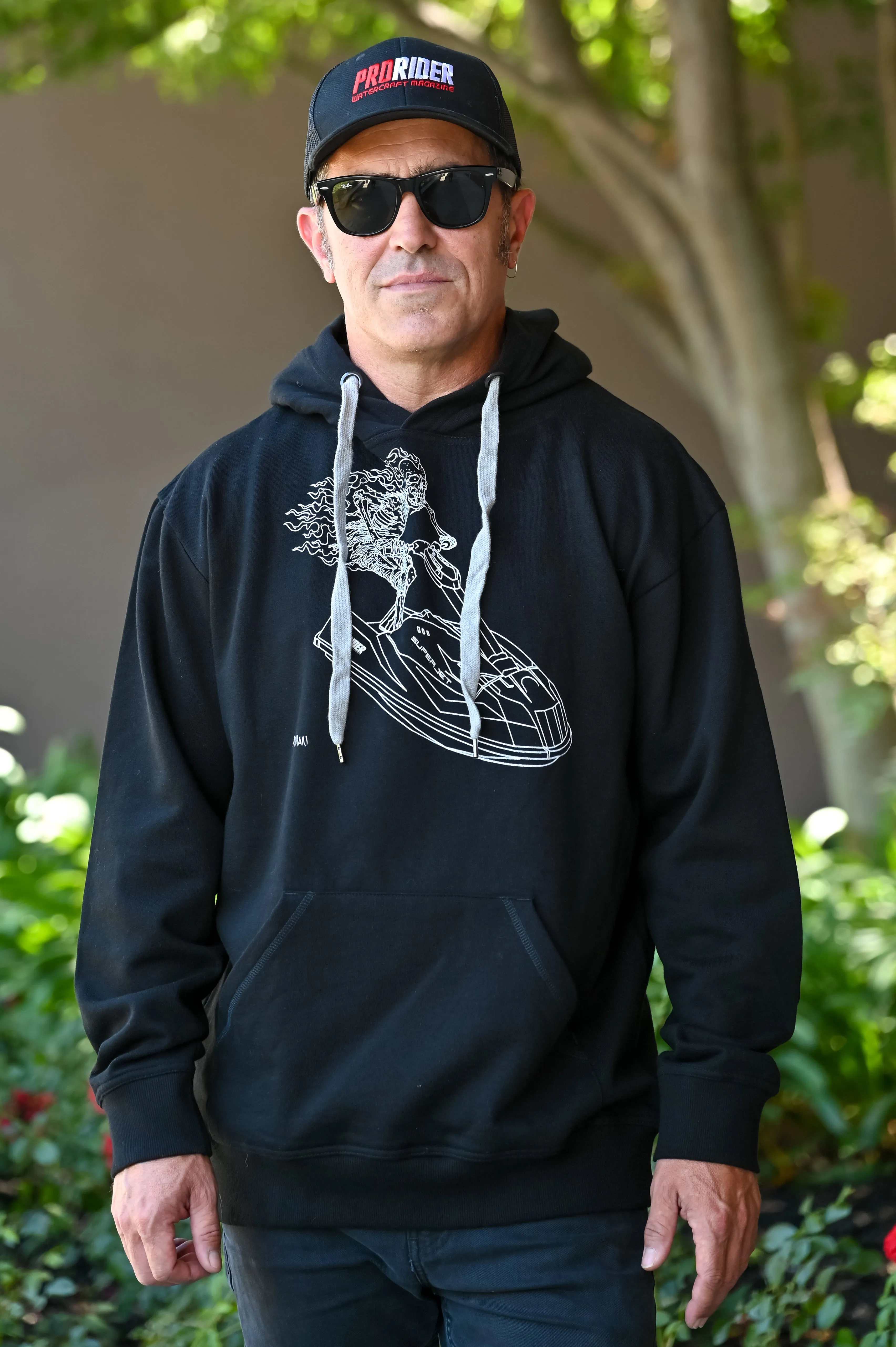 Pro Rider Skeleton Stand-Up Signature Series Men's Premium Hoodie