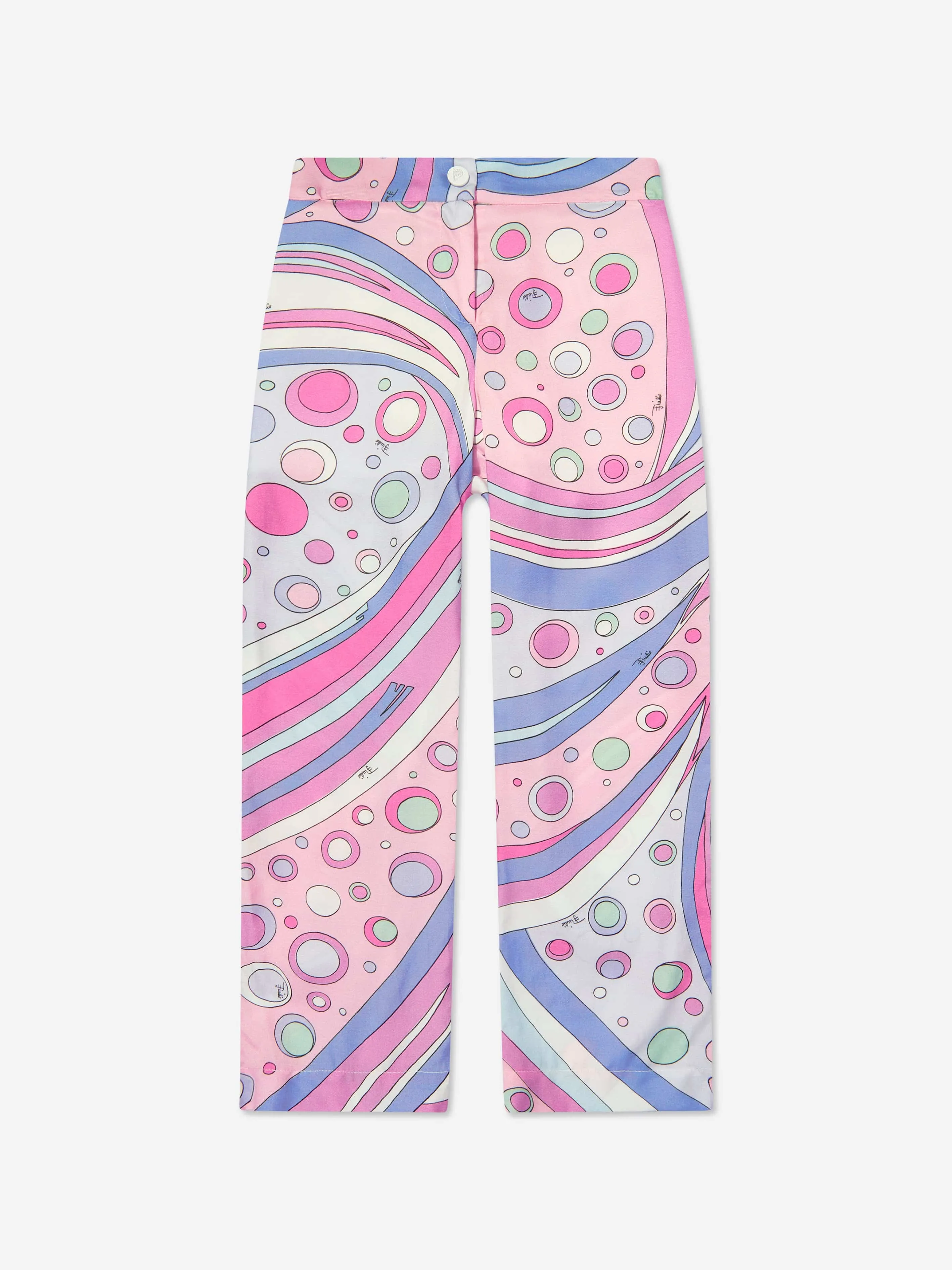 PUCCI Girls Fontane Print Trousers in Pink