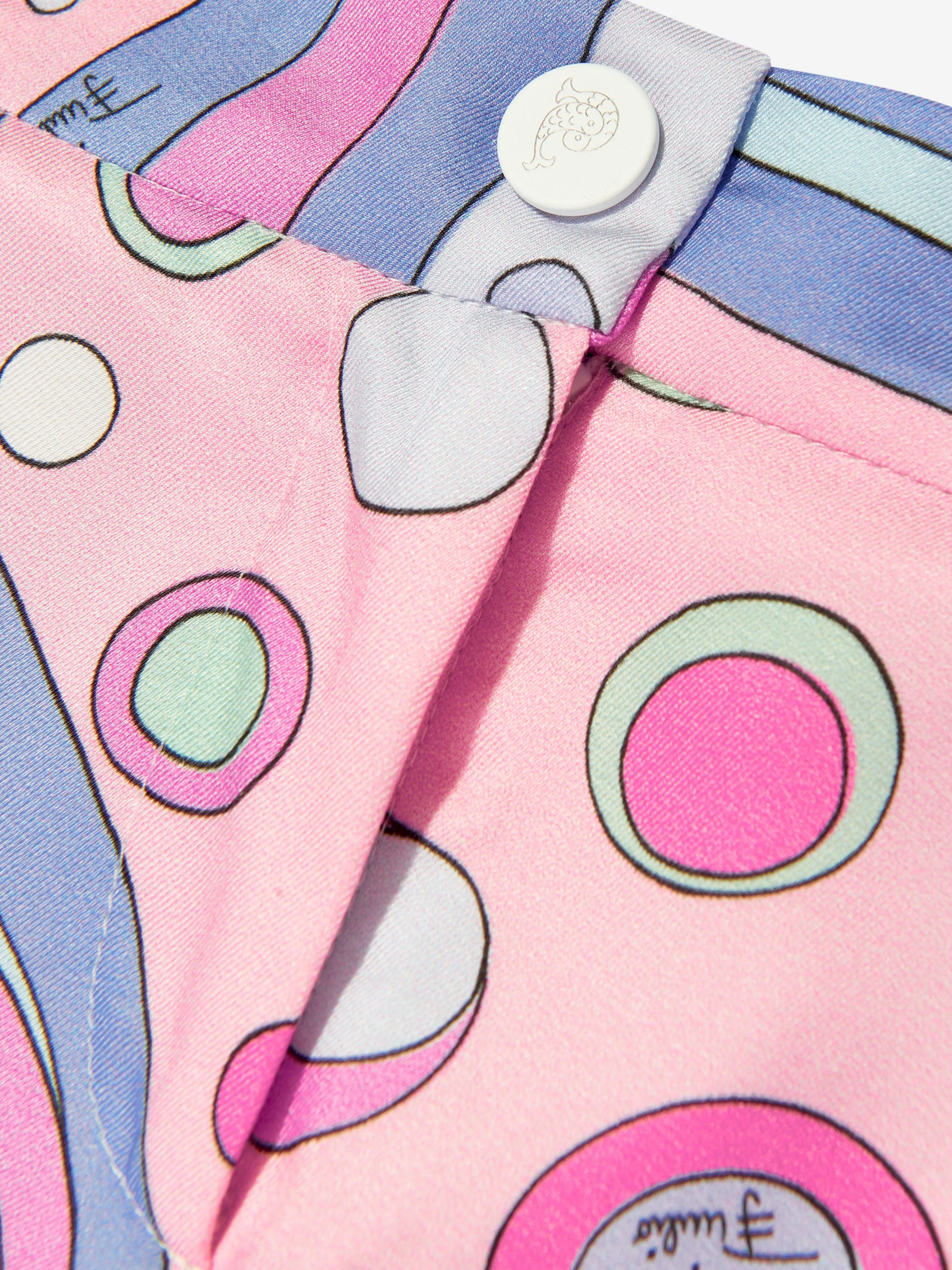 PUCCI Girls Fontane Print Trousers in Pink