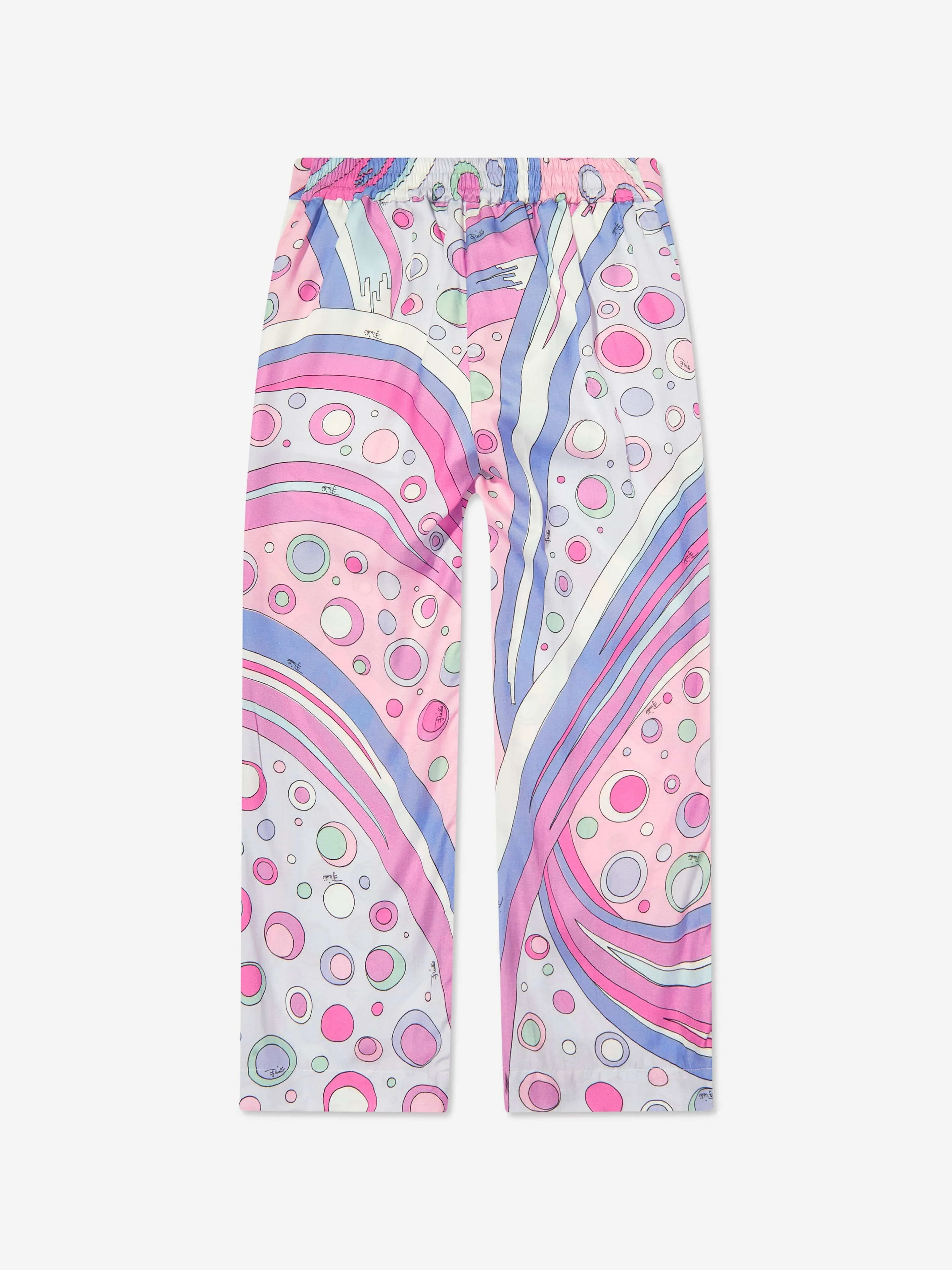 PUCCI Girls Fontane Print Trousers in Pink