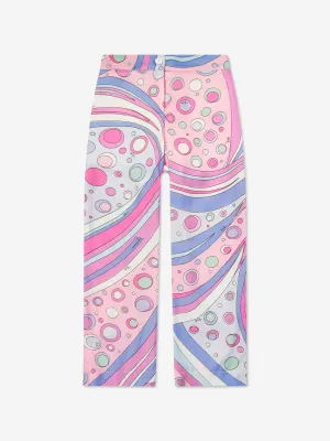 PUCCI Girls Fontane Print Trousers in Pink