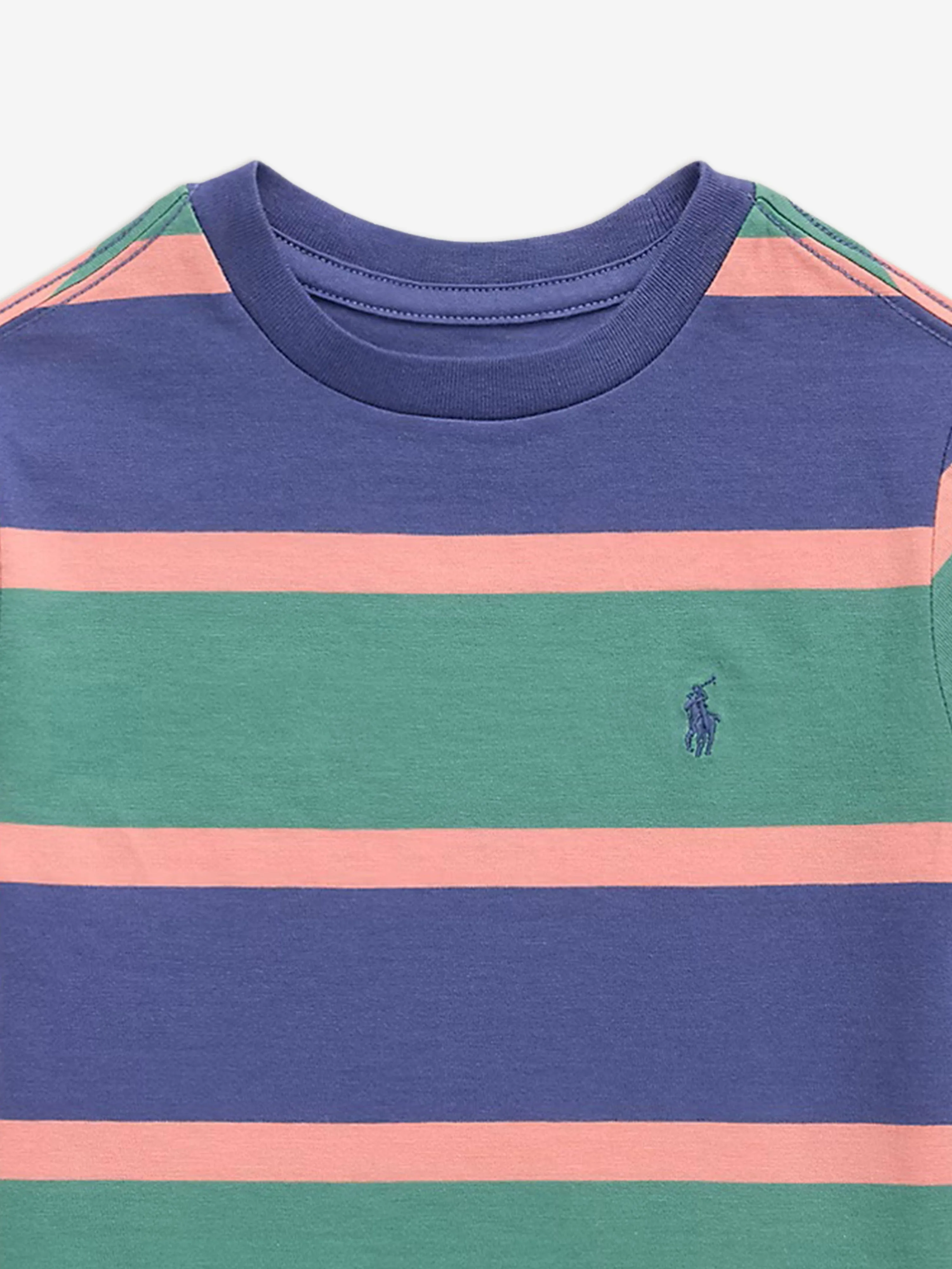 Ralph Lauren Boys Jersey Striped T-Shirt in Green