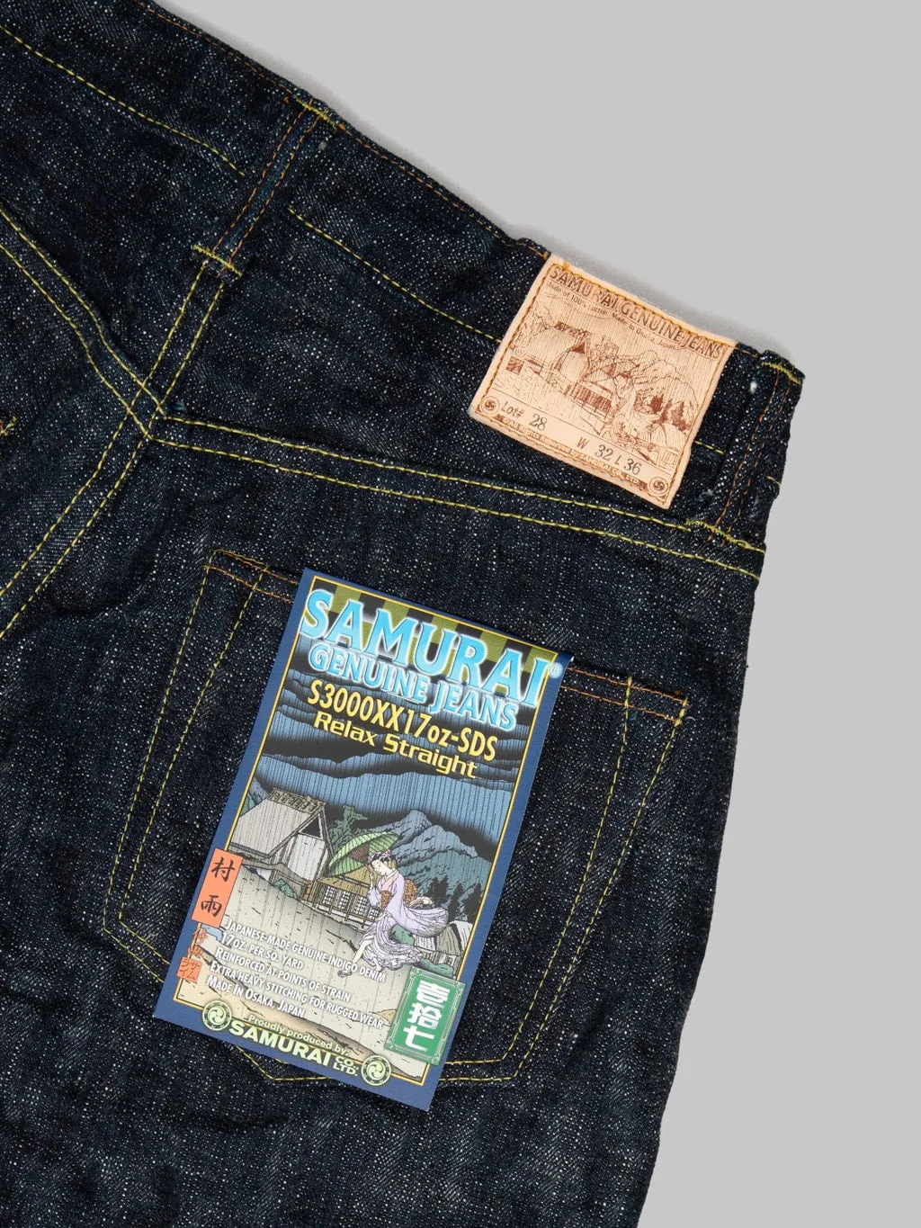Samurai Jeans S3000XX17oz-SDS 17oz Murasame Slub Relax Straight Jeans