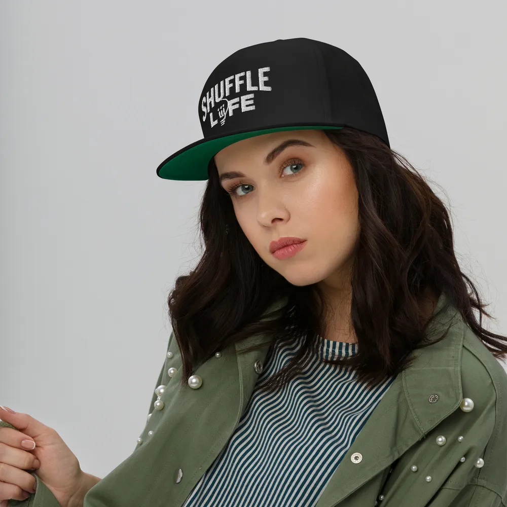 Shuffle Liiife Snapback Hat (with Green Undervisor)