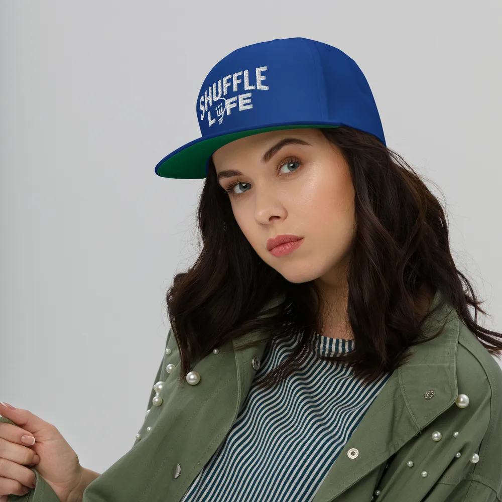 Shuffle Liiife Snapback Hat (with Green Undervisor)