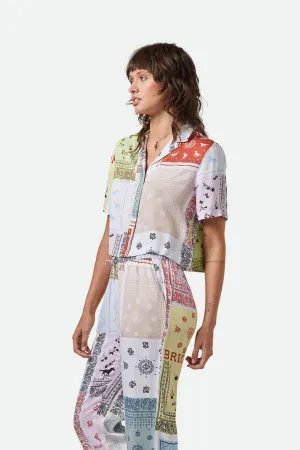 Silky S/S Bowling Button Down - Multi Color Bandana