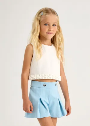Sky Button Shorts