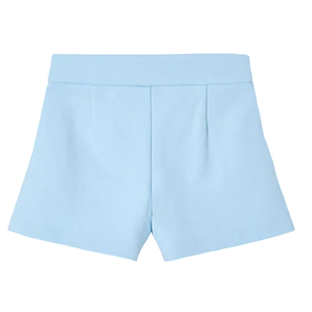 Sky Button Shorts