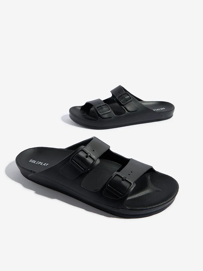 SOLEPLAY Black Dual-Strap Flip-Flop