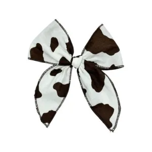 Swanky Bow - Brown Cow Print